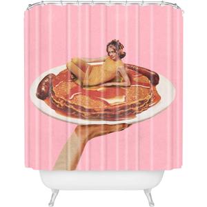 Society6 Short Stack Julia Walck Shower Curtain, 72" x 69", Pink