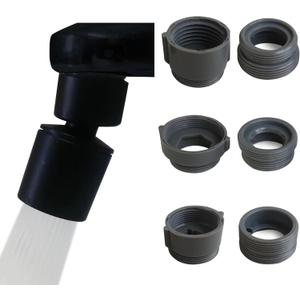 Rotating Faucet Aerator Extender,Nozzle Faucet Adapters, Universal Splash Filter Kitchen Tap Extension, Kitchen and Bathroom Sink Tap Head (Matte Black)