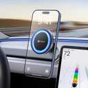 VICSEED Tesla Phone MountStrongest Magnet PowerFoldable Hidden Tesla Phone Holder Fit for All Phone, Tesla Model 3 Model Y for MagSafe Car Mount, Tesla Model 3 Accessories, Tesla Model Y Accessories