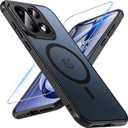 2 x Hensinple Magnetic for OnePlus 15 Case, with OnePlus 15 Screen Protector, [Compatible with MagSafe] Translucent Matte Shockproof Military Grade Protection Cover Phone Case for OnePlus 15 5G(Black)