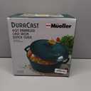Mueller DuraCast 6 Quart Enameled Cast Iron Dutch Oven Pot with Lid, Heavy-Duty, Oven Safe up to 500 F & Across All Cooktops, Wedding Registry Ideas & Gifts, Emerald