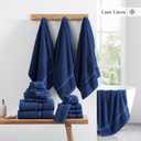 Lane Linen Towels 6 Pack 28"x16.5" - Navy