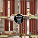 OWENIE Sally Terracotta Blackout Curtains 84 Inches Long 2 Panels Set for Bedroom Living Room, Solid Thermal Insulated Privacy Room Darkening Window Treatment Drapes, 2 Pcs Each W40 x L84, Terracotta