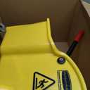 Rubbermaid Commercial Products 31 QT Tandem Mop Bucket and Wringer Combo on Wheels, Yellow, for Floor Cleaning/Wet Mopping