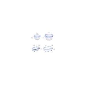 Box with Amazon Basics Leak-Proof Glass Locking Lids Food Storage Containers 4 Pcs