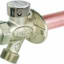 Prier C-144D08 Frost Free Anti-Siphon Outdoor Wall Hydrant, 8-Inch, Nickel