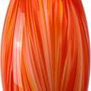 Oval Art Glass Lamp Shade Only Glass Light Cover Replacement for Kitchen Island replacement glass shades for Mini Pendant Ceiling Lights Chandelier Red and Orange