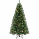 PRE-LIT CHRISTMAS TREE ARTIFICIAL XMAS DECOR W/8 LIGHTING