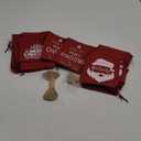 Christmas Gift Bags Bulk Xmas Treat Bags with Drawstrings, Burlap Pouches Candy Bag with Tag for Christmas Party Favor DIY Craft(Wine Red,7 x 5.1 inch)