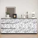 Black and White Butterfly Wallpaper 12"x100" Vintage Ink Painting Rose Floral Wallpaper Peel and Stick Butterfly Contact Paper Self Adhesive Removable Vinyl Film for Cabinets Drawers Walls