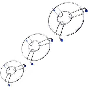 SIGNAMIO Stainless Steel Trivets Hot Pot Mat Stand for Kitchen Heat Resistance Utensil Vessel Holder/Dining Table/Cooker Stand/Cooling Steaming Rack Stand/Round Pads Holder Cookware Fit - Pack of 3