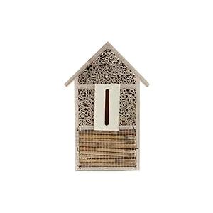 Azbvek Wooden Insect House Hotel for Bee, Butterfly, Ladybirds, Beneficial Insect Habitat, Bug Hotel Garden 11.7" x 7.7" (C)