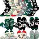 Liitrsh 6 Pairs Funny Mahjong Cotton Socks with Novelty Pattern Mah Jong Themed Socks Bulk Chinese New Year Holiday Birthday Gifts for Women Men Mahjong Lovers Fans