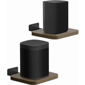 Universal Rear Speaker Shelves for Samsung, Roku, Sony, JBL, Vizio, LG - Adjustable Floating Wall Mount for Most Satellite Audio Mounting, Pair