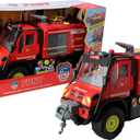 Daron FDNY Heavy Rescue Fire Truck Emergency Vehicle Toy with Lights, Sounds, Drones, and Water Cannon for Kids Ages 3+