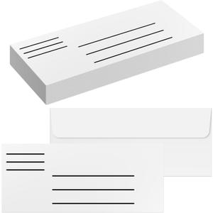 Marspark 100 Pack Low Vision #10 Envelopes Number 10 Business Letter Envelopes with Gummed Seal, White