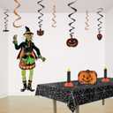 Beistle Vintage Halloween Jointed Witch, Spooky Season Wall Decoration, Classic Décor for Haunted Houses and October Seasonal Displays, 57”, 1 Pack