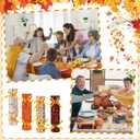 60 Pack Thanksgiving Crackers Kit Party Favors DIY Empty Turkey Cracker Fall Pumpkin Maple Leaf Turkey Fill Your Own Thanksgiving Bulk for Candy Treat Goody Gift Boxes No Snap Table Decor (Orange and Red)