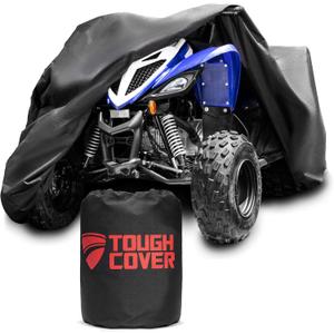 Tough Cover ATV Cover - Standard Size, Universal Fit, Black - 600D Marine-Grade Waterproof Heavy-Duty Quad & Four Wheeler Cover - Sport Quad Outdoor Protection Against Rain & UV (Premium Edition - Black)