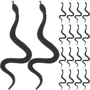 Cabilock Fake Snake 100pieces Rubber Realistic Snake Small Lifelike 3.37in Models Prank Prop for Halloween, April Fools Day Party Decoration