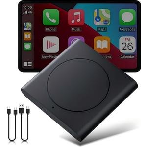 Wireless Carplay Adapter, Wired CarPlay to Wireless Control Plug and Play 5.8GHz WiFi Bluetooth Auto Connect, CarPlay Adapter Cars for Car Model Years 2016 to 2025 and iPhone iOS 10+