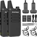 BAOFENG BF-888S Upgraded Walkie Talkies T20 Long Range Walkie Talkie for Adults with Earpiece Mic Rechargeable 2-Way Radios Handheld Two-Way Radios Transceiver Kids with USB Charger for Camping 2pcs