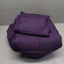 King Size Comforter Set Purple - 7 Pieces Bed in a Bag King, Luxury Soft Bed Set for All Seasons, Bedding Set with Down Alternative Comforter, Sheets, Pillowcases & Shams