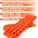 X-BULL New Recovery Traction Tracks Sand Mud Snow Track Tire Ladder 4WD (Orange, 3gen), Bag+hardware+tracks