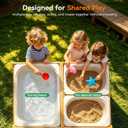 4in1 Water Table for Toddlers 1-3,Wooden Sensory Table&Sand Table for Kids