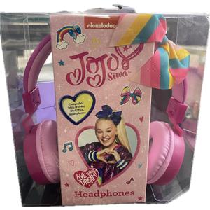 JoJo Siwa Over-Ear Headphones for Kids - Adjustable Headband, Stereo Sound, Tangle-Free Cable, Volume Control, and 3.5mm Jack - Perfect for School, Home, and Travel