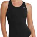 TYR Women's Durafast Elite Solid Maxfit Swimsuit, Black, 38