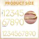 Leinuosen Gold 3 Inch Acrylic Mailbox Number 2 Set - Weatherproof - Mailbox Numbers for Outside - House Numbers - Sticky (Classic)