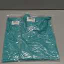 2 x Womens Cap Sleeve T Shirts V Neck Casual Tops Oversized T-Shirt Summer Trendy Lightweight Loose Fit Basic Tees (Green, S)