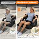 Stadium Seats with Back Support 2 Pack, 12-Grid Ergonomic 4.7" Thick Bleacher Chairs for All-Day Comfort, 6 Reclining Positions, Portable Extra Wide Adjustable Stadium Chair for Football & Baseball, Wide|22.5"|2 Pack