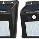 Decorman Solar Sensor Lights Outdoor 30 LED Wireless Waterproof Security Solar Motion Sensor Wall Lights for Fence Patio Deck Yard Garden with Motion Activated Auto On/Off