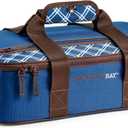 Rachael Ray Lasagna Lugger, Thermal Insulated Casserole Carrier for Hot or Cold Food, Lugger Tote for Potluck, Parties, Picnic, and Cookouts, Fits 9" x 13" Baking Dish (Blue Plaid)