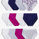 Fruit of the Loom Women's Eversoft Cotton Underwear Multipacks, Tag Free & Breathable,  Size 7