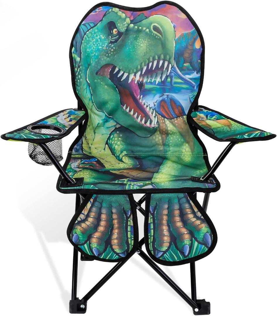 KABOER Kids Outdoor Folding Lawn and Camping Chair with Cup Holder and Carrying Bag, Children's Camping Chairs