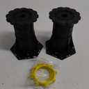 2 Pcs Adjustable Height Bed Support Legs, 8.5-13 inch, Black Plastic, Bed Frame/Bed Center Slat Support, Reinforcement Parts