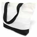 TOPDesign 3-Pack Super Strong Large 12oz Cotton Canvas Tote Bags, Reusable Grocery Shopping Cloth Bags, Fashionable Two-Tone Totes for Crafts, DIY Your Creative Designs (Black/White)