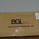 BGL Bathroom Accessory Set Brushed Nickel 4-Pieces Bathroom Towel Rack 24 Inches Adjustable Bathroom Hardware Set