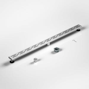 Linear Shower Drain 60" Brushed 304 Stainless Steel | with Drain Grate | Fast Drainage | Stainless Floor Drain Grate | Hair Strainer | Drain Key | The Upgrade for Your Bathroom (60 Inch)