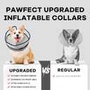 Inflatable Dog Cone Collar-Enhanced Anti-Licking Protective Cone with Adjustable Strap-Soft Dog Donut Collar Recovery Cone for Pets After Surgery(Grey, M) (M(Neck:8''-11''))