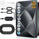 2026 Upgraded TV Antenna, 3600+ Miles Range Indoor/Outdoor Digital Antenna for Smart TVs and All Old TVs, HDTV Antenna for Local Channels with Amplifier, Supports 8K 4K 1080p - 38ft Coax Cable