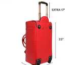 Tote&Carry Apollo 2 Large Rolling Duffle Bag with Wheels, Carry-On Roll Duffel for Travel, Gym, Sports, Daily, Weekend & All-Purpose Use for Men & Women (Crocodile Skin, Red)