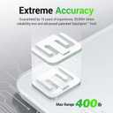 Ovutek Bathroom Scale for Body Weight, Highly Accurate Digital Weighing Machine for People, Upgraded Batteries Included, Compact Size, LED Display, Physician Scale with Sturdy Tempered Glass, 400lb (White)