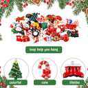 Garma 48Pcs Mini Christmas Ornaments Small Christmas Tree Decorations Set with Santa Claus Snowman Bells Tiny Xmas Hanging Ornaments Miniature for Christmas Tree Decor
