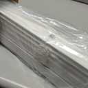 SEEYE 2 Inch Faux Wood Blinds for Indoor Windows with Crown Valance, Cordless Room Darkening Window Blind, 34" W x 36" H, Horizontal Wooden Shades for Bedroom, Kitchen, Office, Doors, White