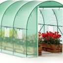 GOJOOASIS Greenhouse Outdoor Green House for Outside Winter Heavy Duty Large Walk-in Tunnel Portable Greenhouses for Backyard Plants Shed (10'x7'x7')