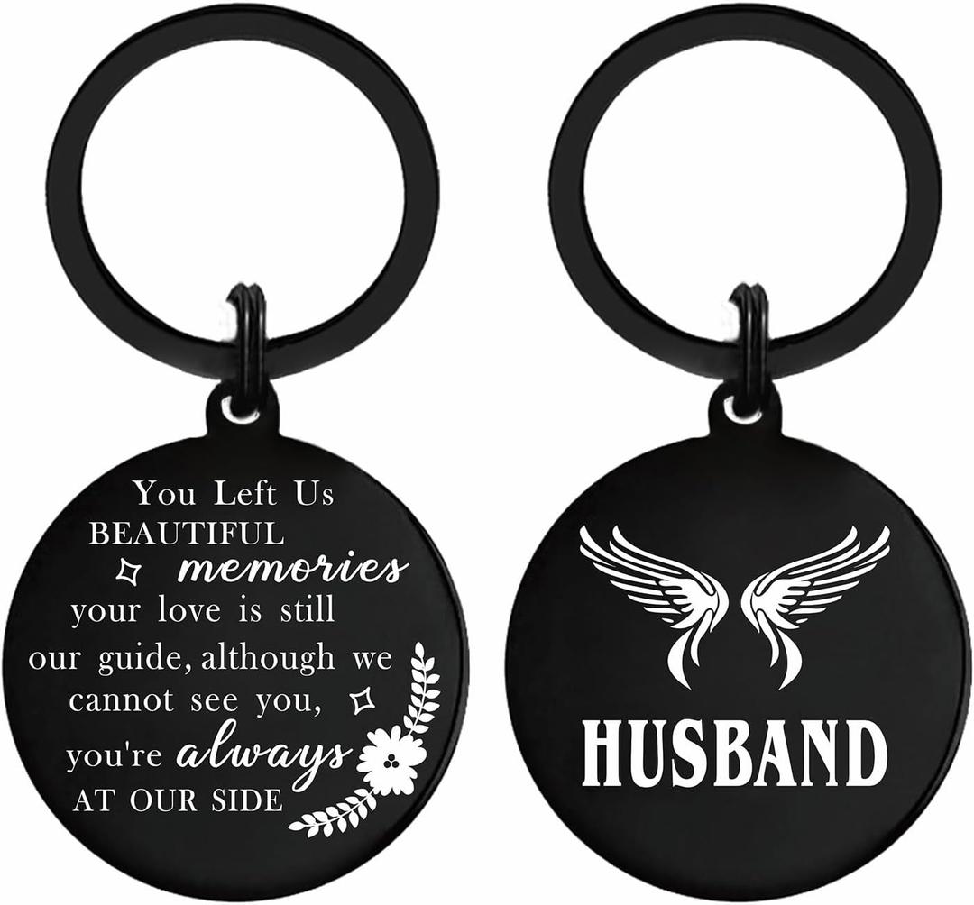 Resdink Husband Loss Gifts, Sympathy Keychain Bereavement Gifts for Loss of Loved Man, Memorial Grief Husband Present